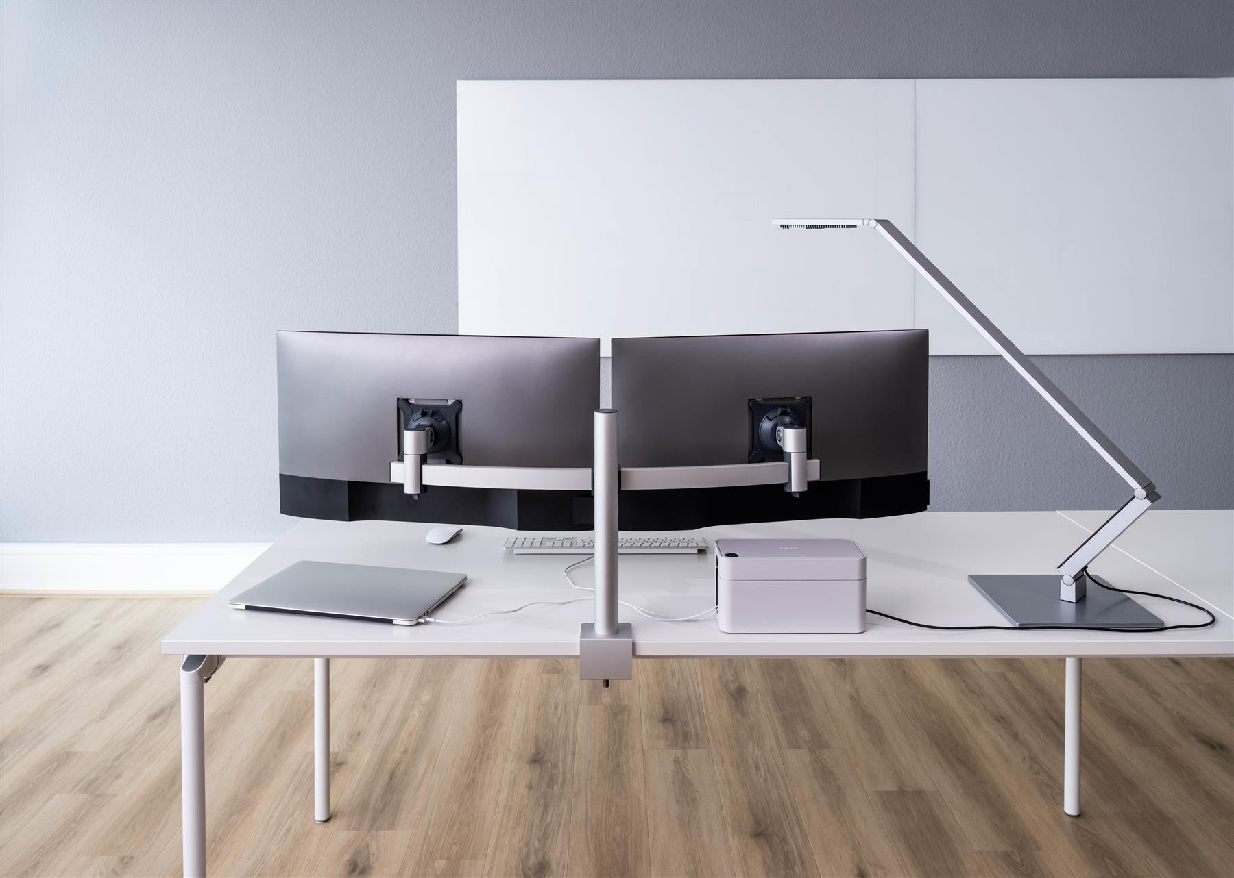 Durable Monitor Mount PRO for 2 Screens | Desk Clamp Attachment