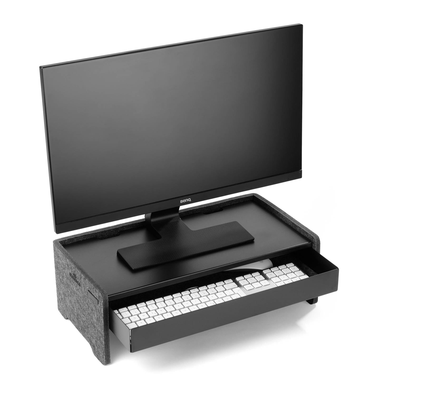 Durable EFFECT Felt Lined Metal Drawer for Monitor Riser Stand | 8.7" Inches