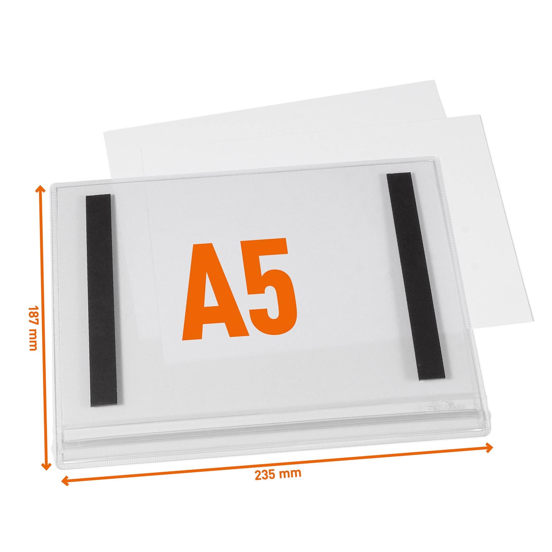 Durable Water Resistant UV Anti-Reflective Magnetic Pockets | 5 Pack | Half Letter Size Clear