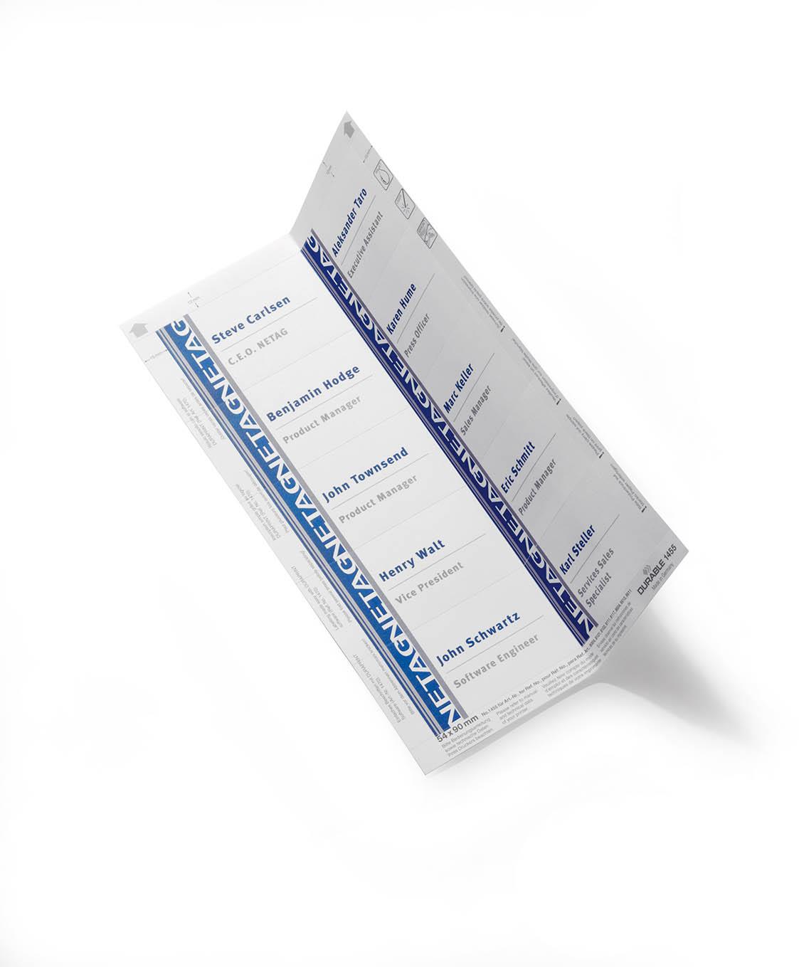 Durable BADGEMAKER Printable Name Badge Inserts | 200 Cards | 2.125" x 3.56"