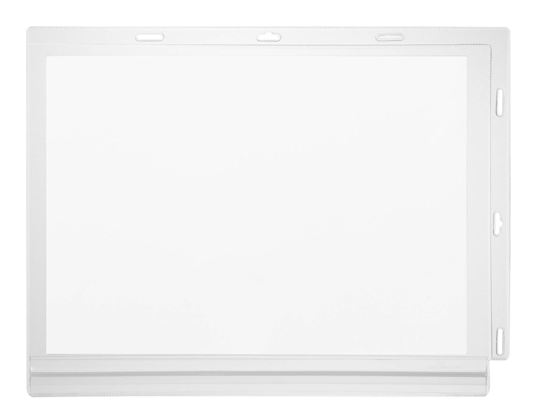 Durable Water Resistant UV Anti-Reflective Cable Tie Pockets | 5 Pack | Letter Size Clear