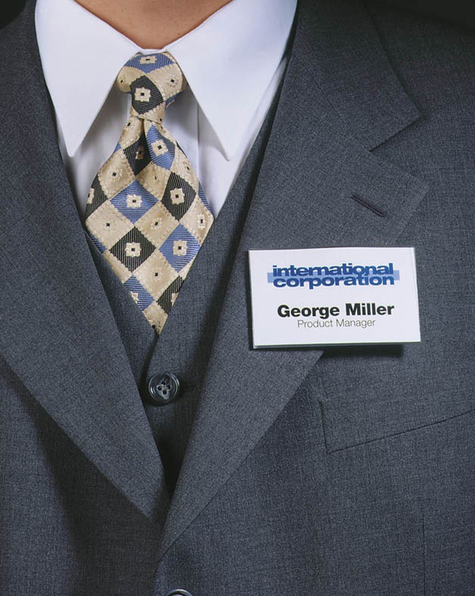 Durable Conference Magnet Name Tag Badge Holders & Inserts | 25 Pack | 2.13 x 3.54"