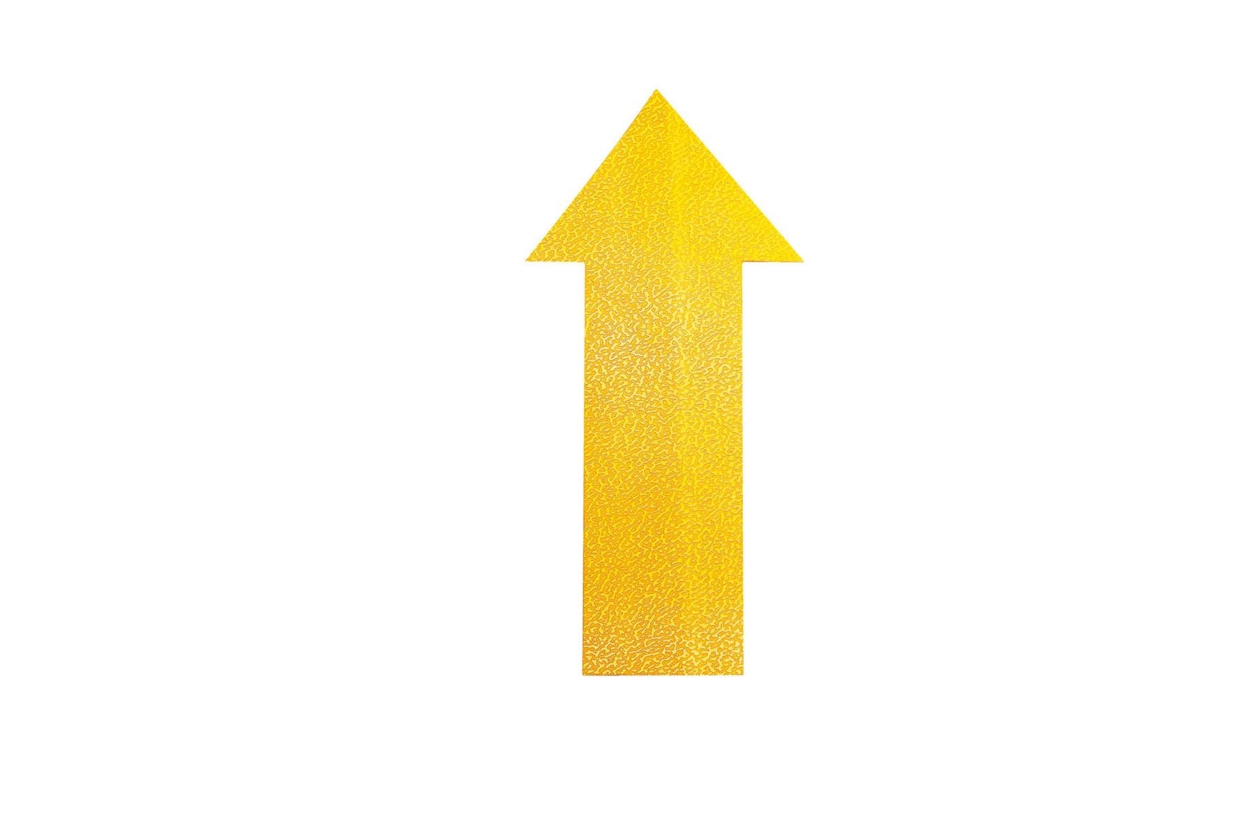 Durable Heavy Duty Adhesive Floor Marking Arrow Shape | 10 Pack | Yellow