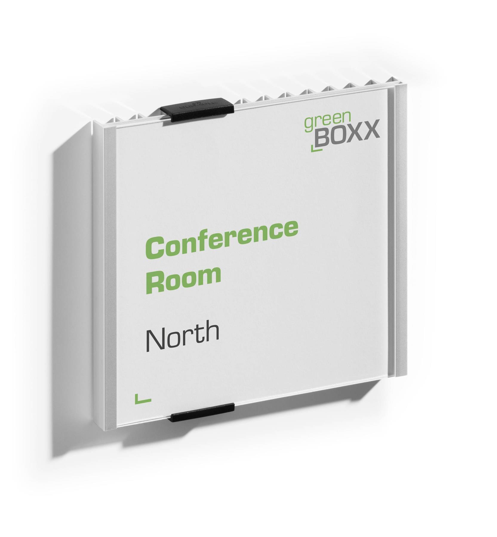 Showing Durable UK's Durable Anodized Aluminum Square Door Sign Holder Wall Mounted | 149x149mm, available as SKU 480223 with EAN 4005546400044.