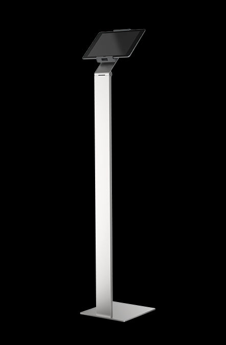 Durable Aluminum Tablet Holder iPad Floor Exhibition Stand | Rotates & Locks