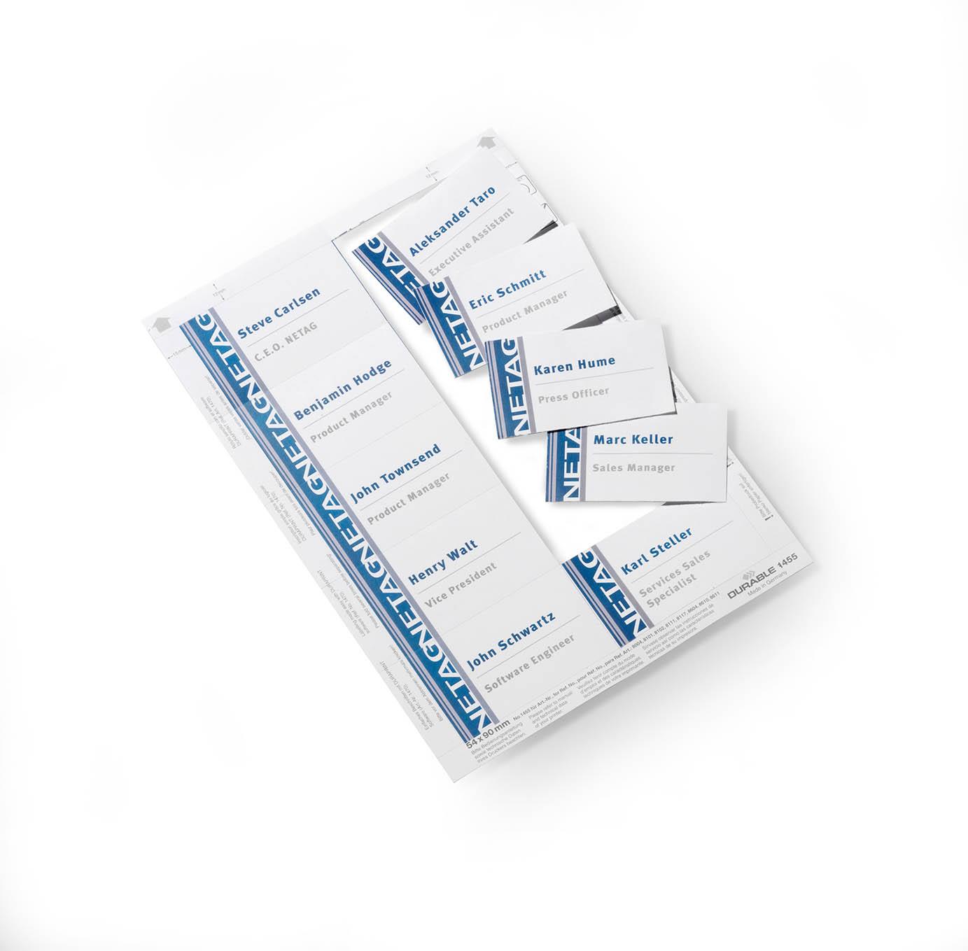 Durable BADGEMAKER Printable Name Badge Inserts | 200 Cards | 2.125" x 3.56"