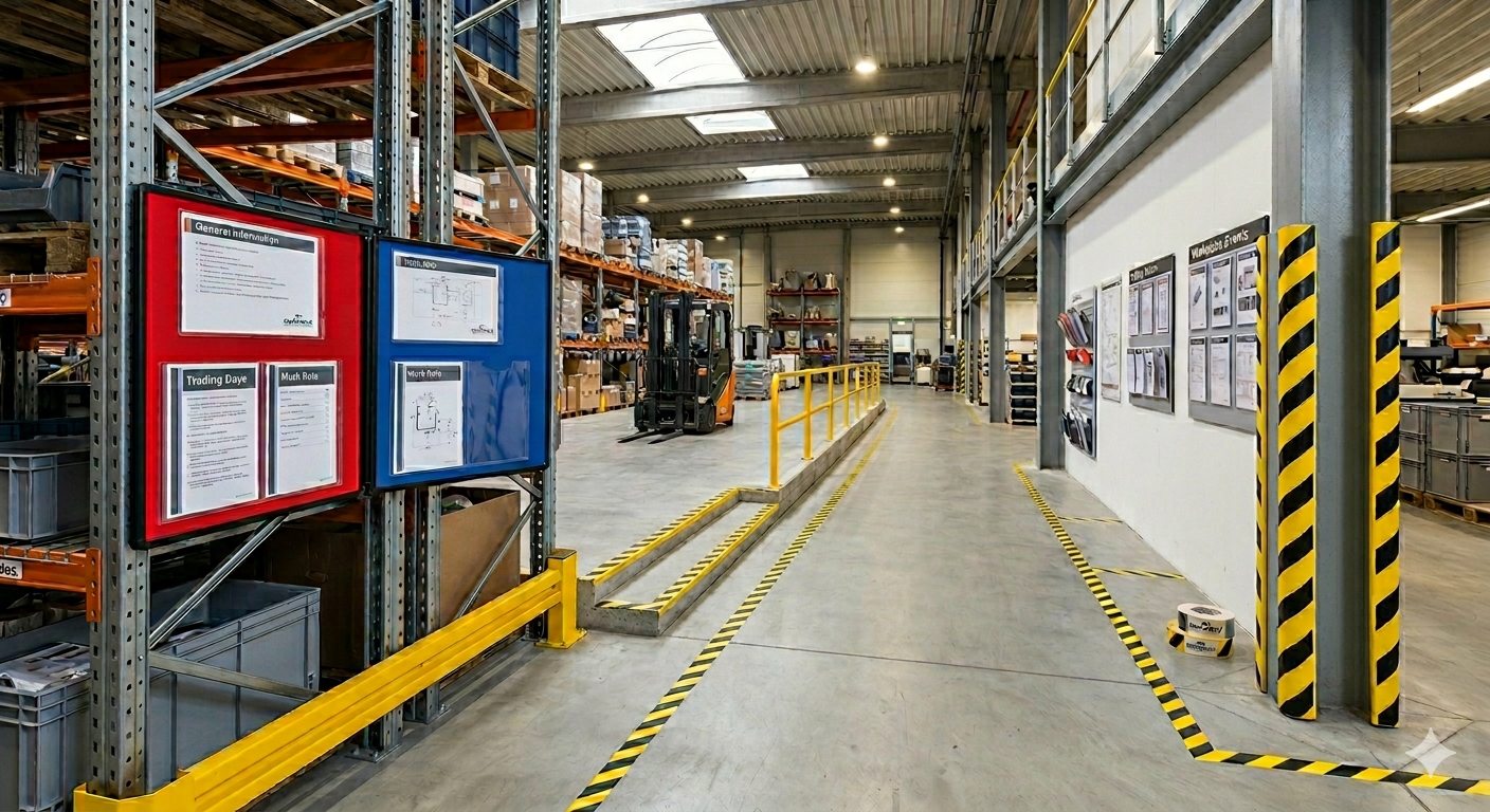 Industrial Warehouse with Protection Profiles and Duraline Tape