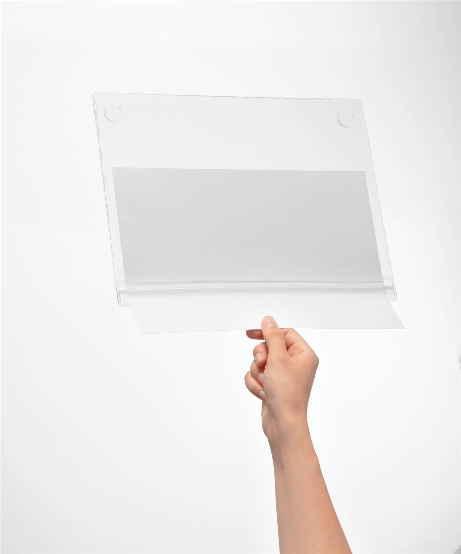 Durable Water Resistant UV Anti-Reflective Adhesive Pockets | 5 Pack | Letter Size Clear