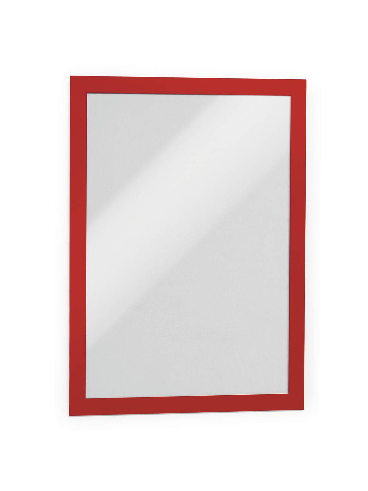 Durable DURAFRAME Self-Adhesive Sign Holder | Letter 8.5" x 11" | Red | 2 Pack