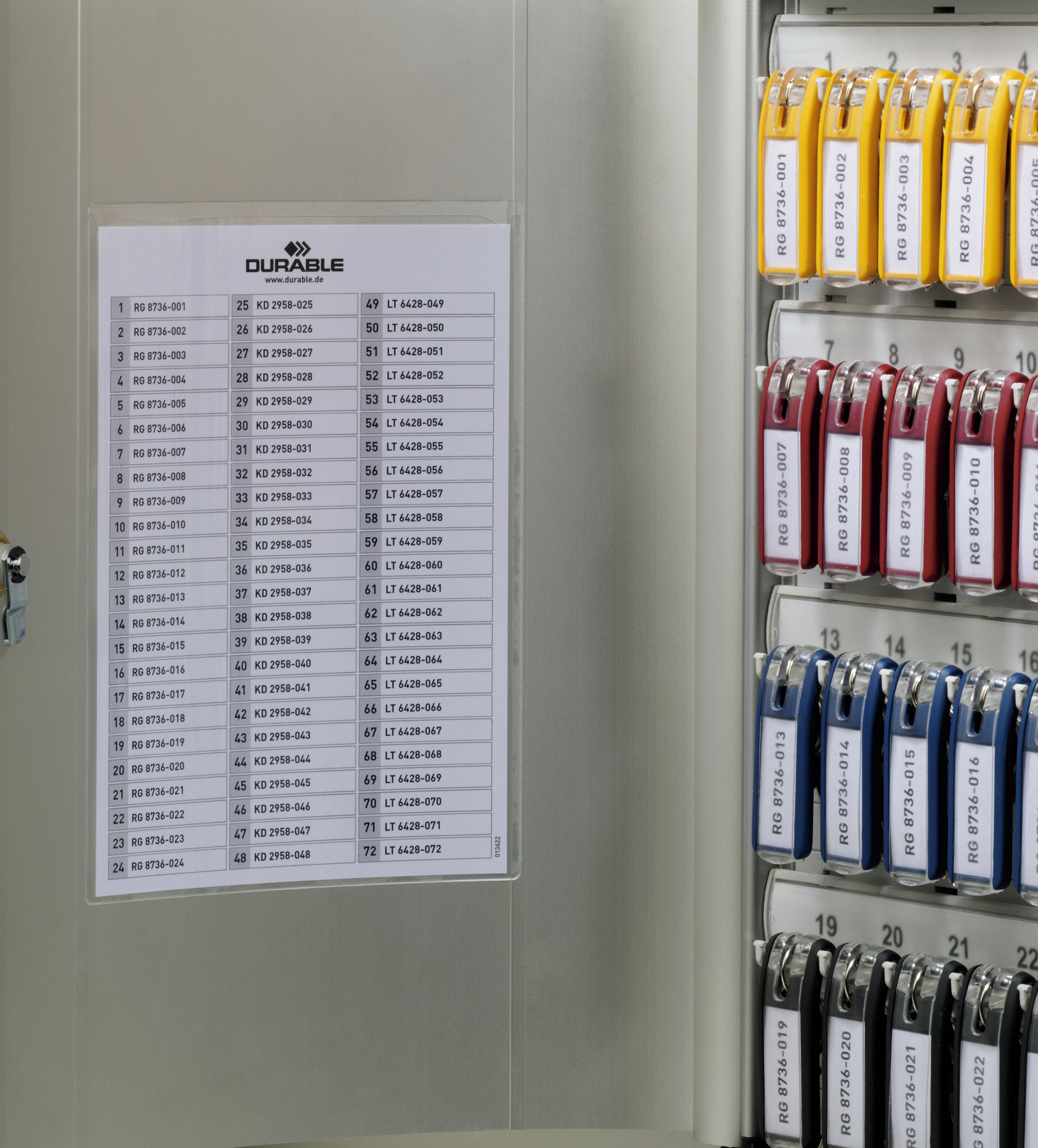 Durable Key Safe 72 Lock Box | Holds 72 Keys | Includes 6 Key Clips