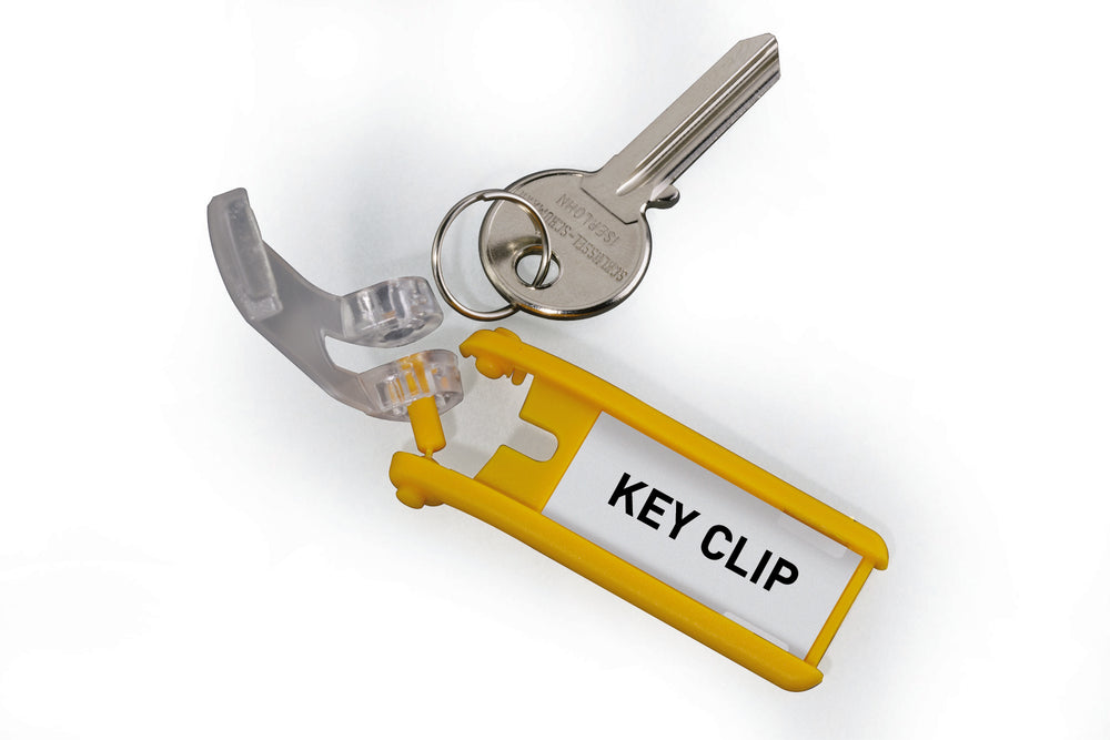 Durable Key Tags Organizational Label Hooks | 6 Pack | Black