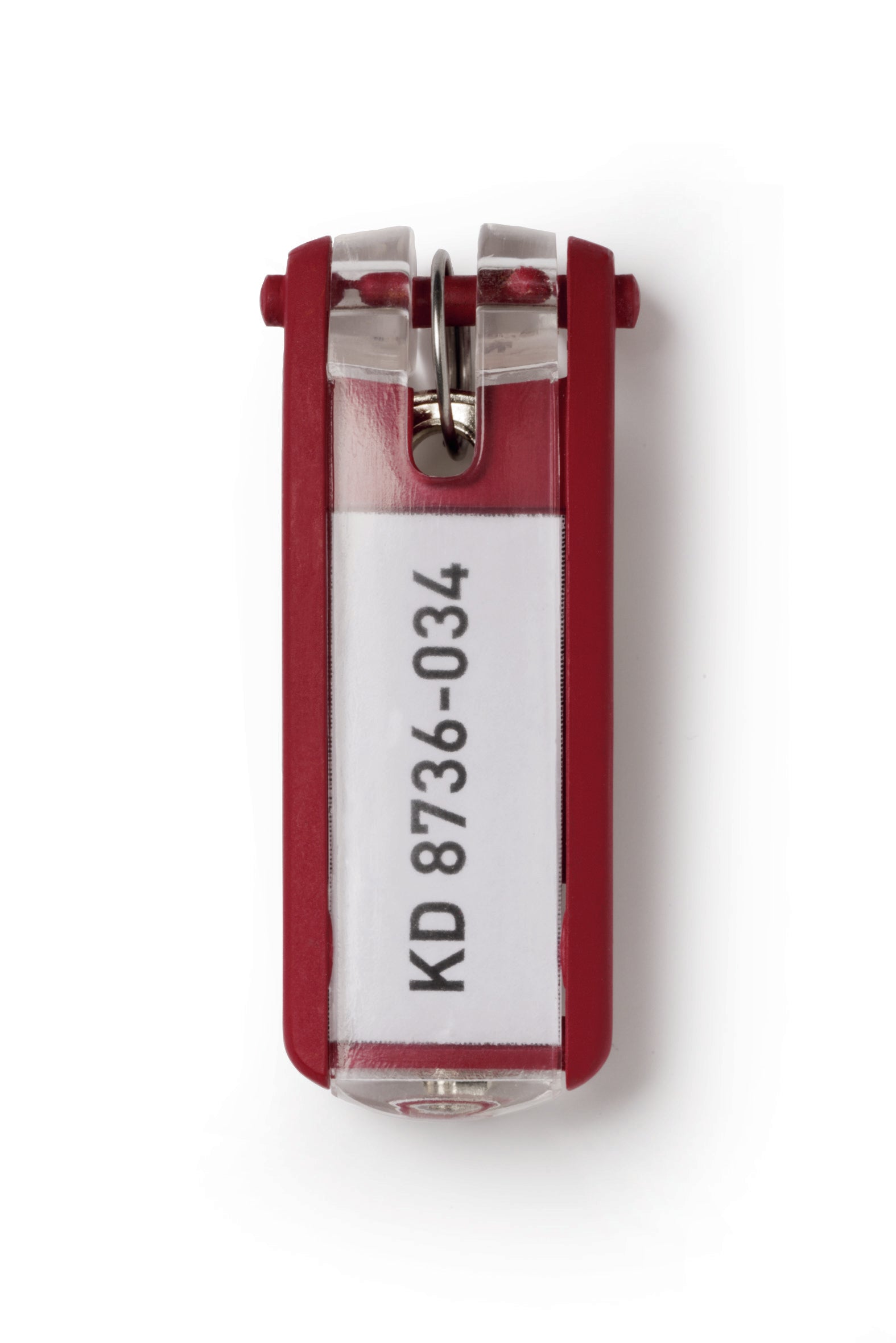 Durable Key Tags Organizational Label Hooks | 6 Pack | Red