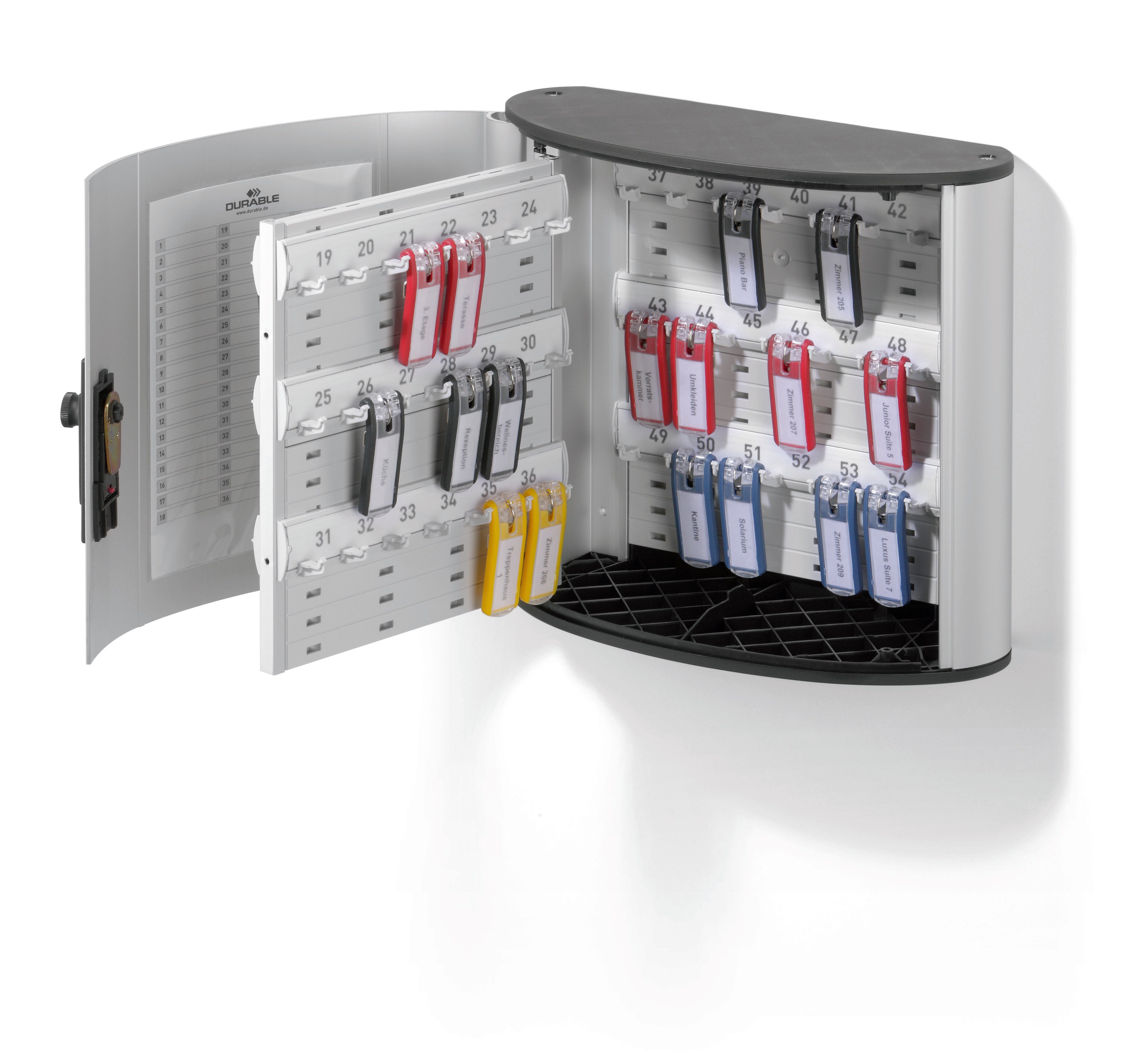 Durable Key Safe 54 Combination Lock Box | Holds 54 Keys | Includes 6 Key Clips