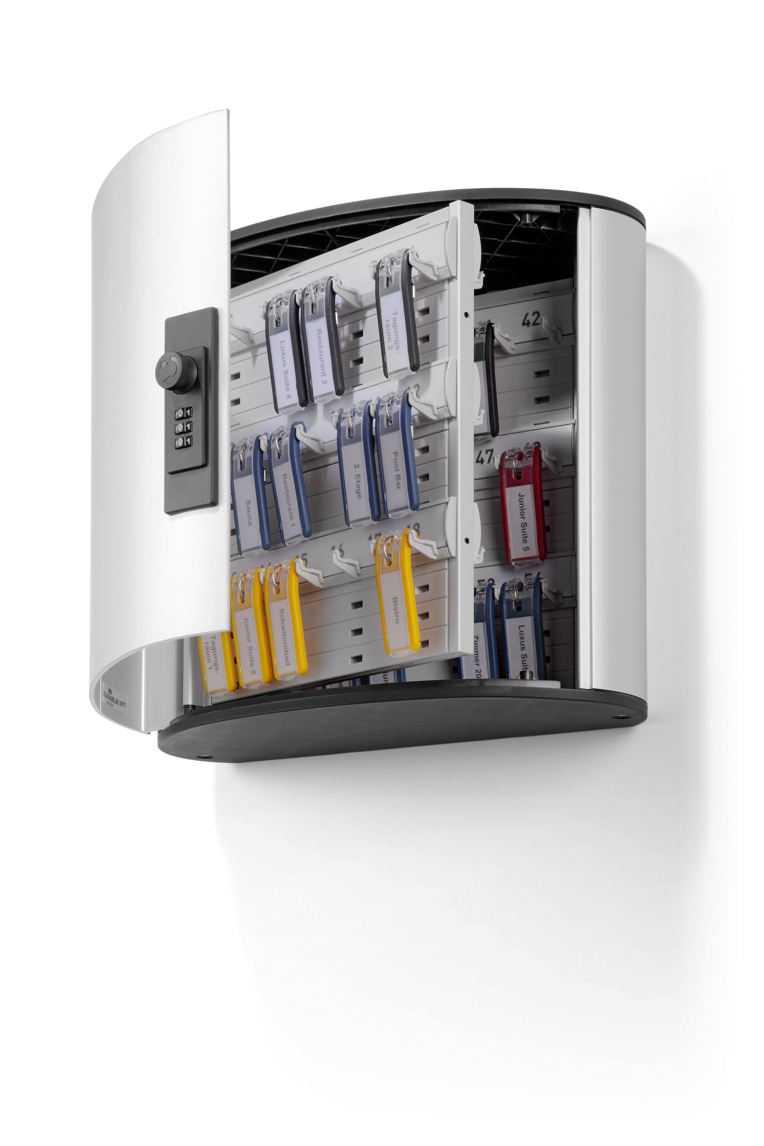 Durable Key Safe 54 Combination Lock Box | Holds 54 Keys | Includes 6 Key Clips