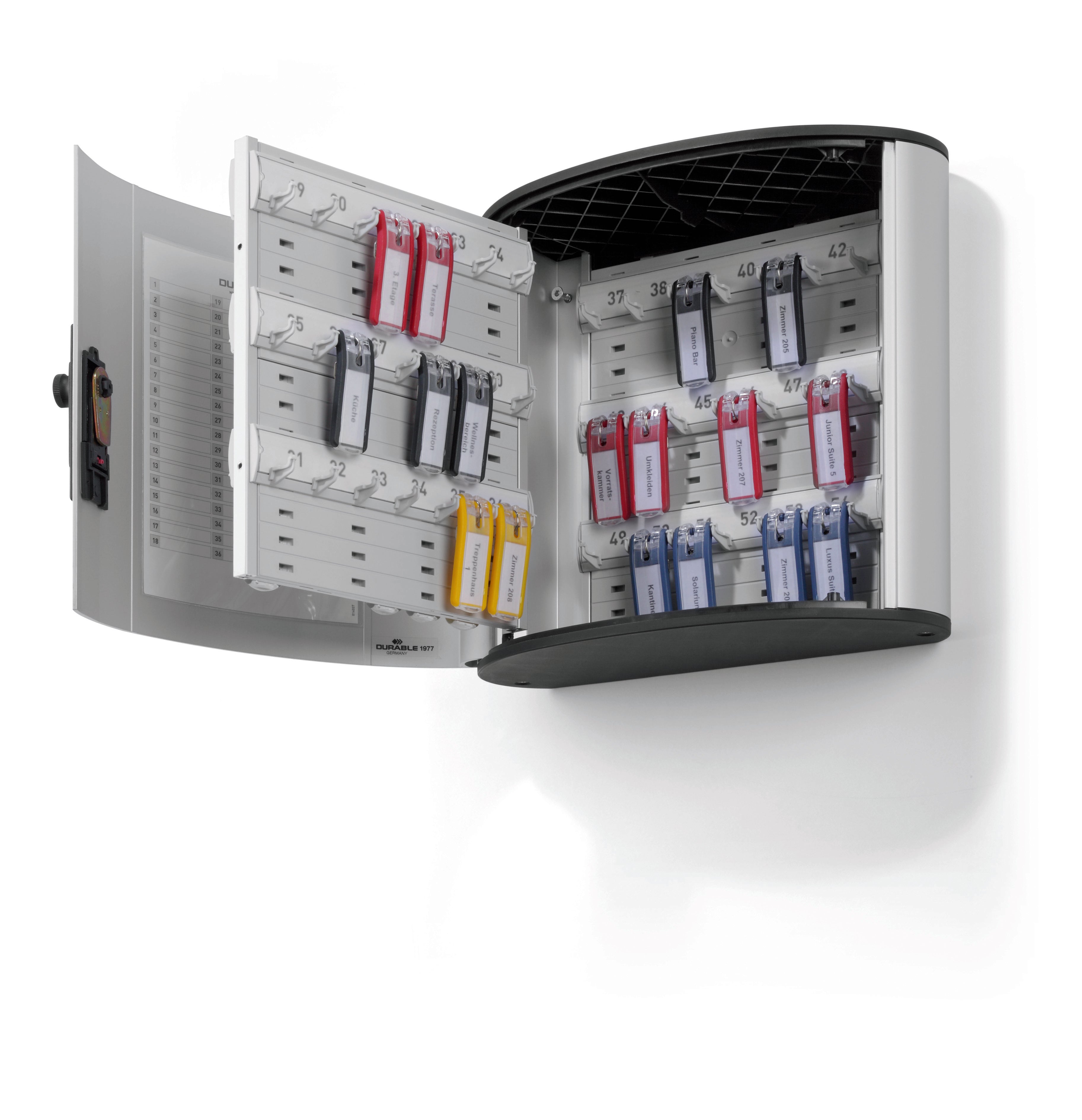 Durable Key Safe 54 Combination Lock Box | Holds 54 Keys | Includes 6 Key Clips