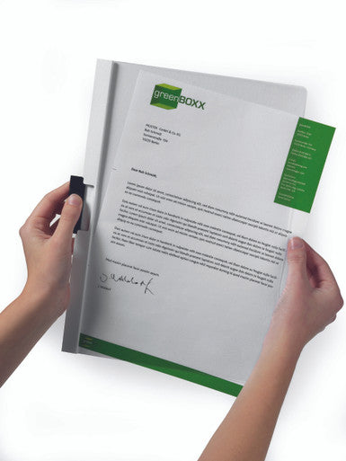 Durable DURACLIP Report Cover | Letter Size | 30 Sheet Capacity | White | 25 Box