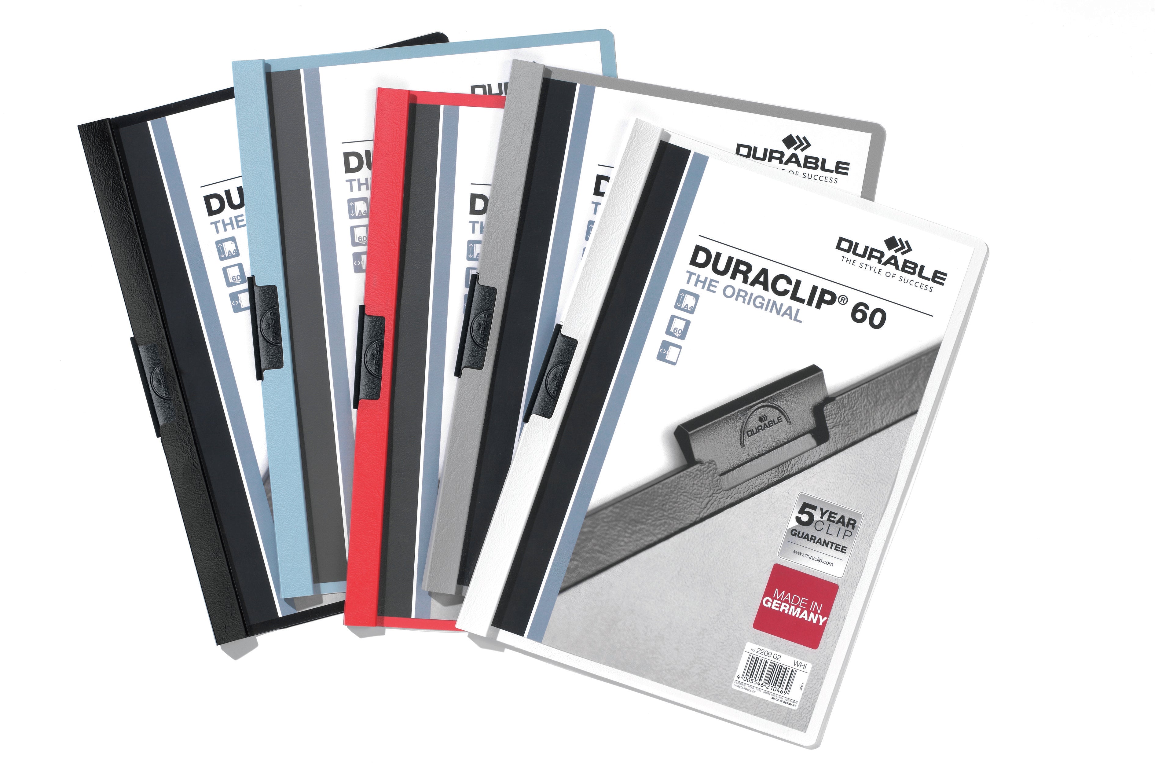 Durable DURACLIP Report Cover| Letter Size | 60 Sheet Capacity | Black | 25 Box
