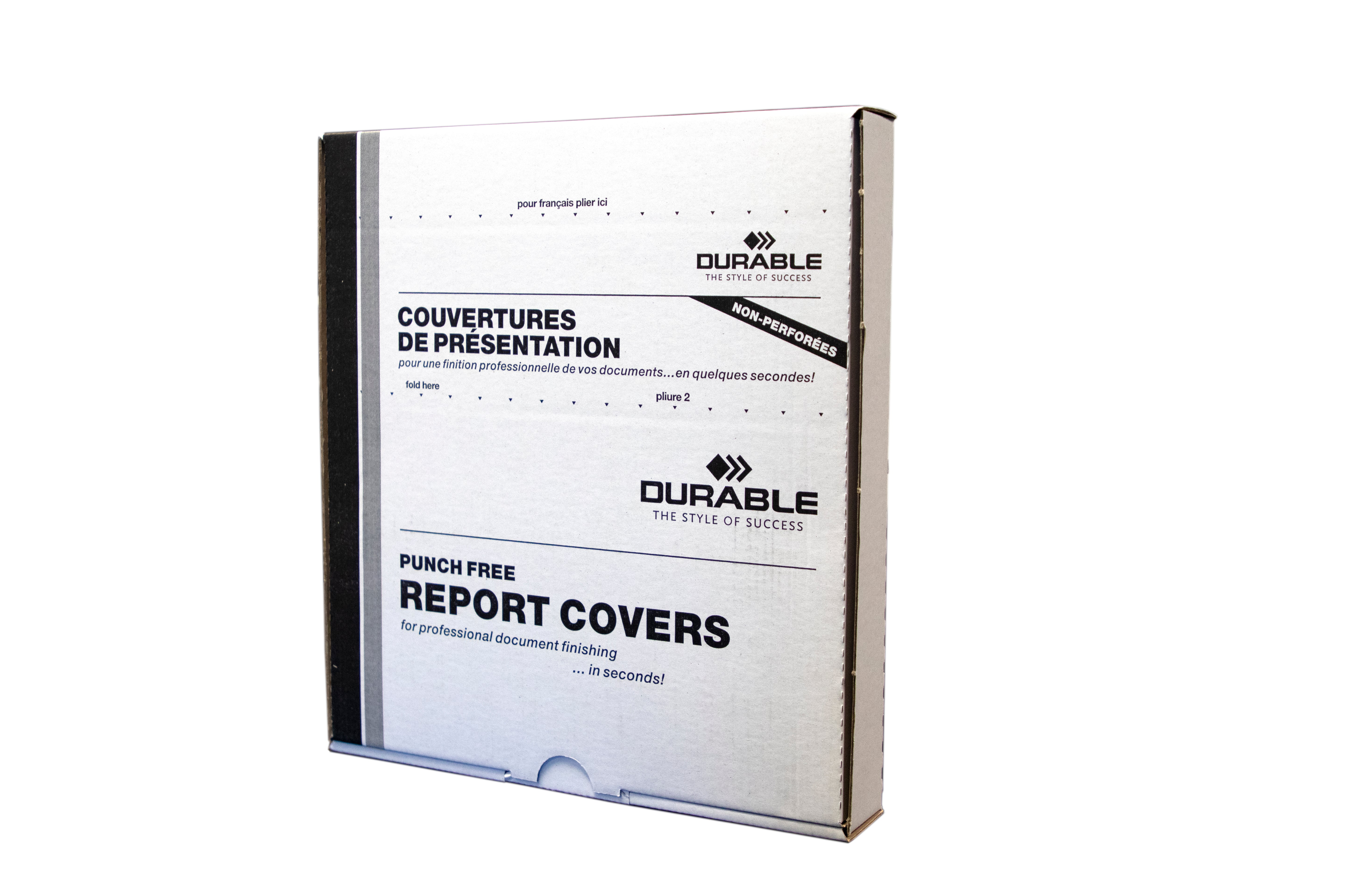 Durable SWINGCLIP Report Cover | Letter Size | 30 Sheet Capacity | Black Clip | 25 Box