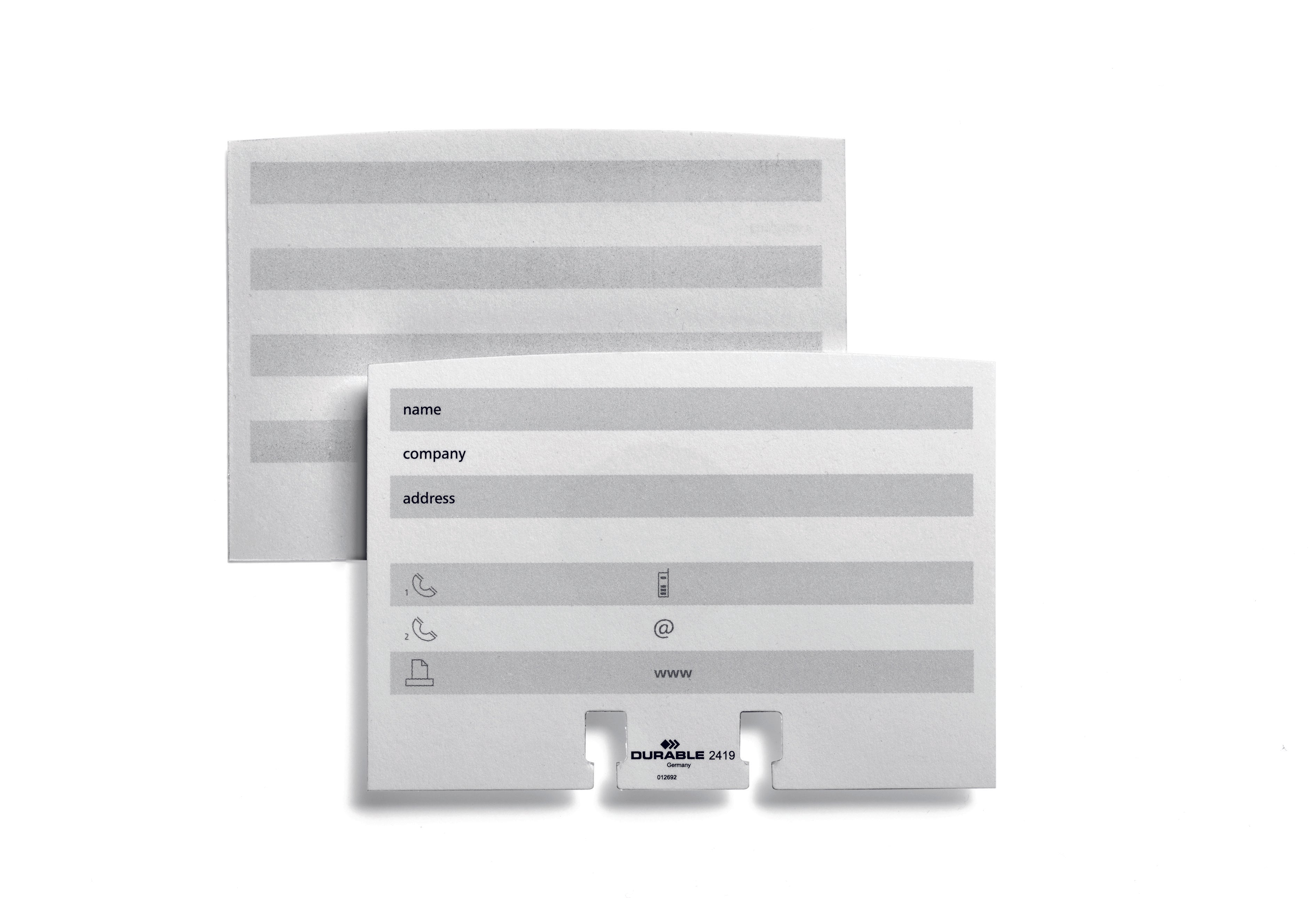 Durable TELINDEX Desktop Address Card Holder | 500 Cards & A-Z Index | Black