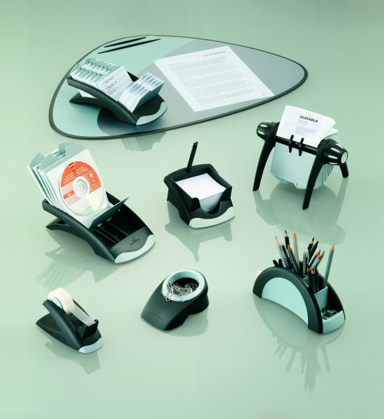 Durable VISIFIX 200 Card Business Card Holder File | Pockets & A-Z Index | Black