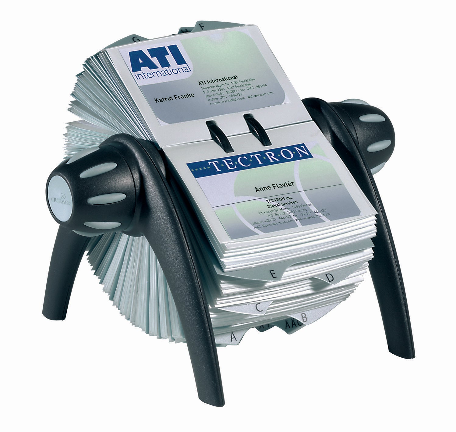 Durable VISIFIX TELINDEX Rotary File Business Card Pockets | 40 Pack