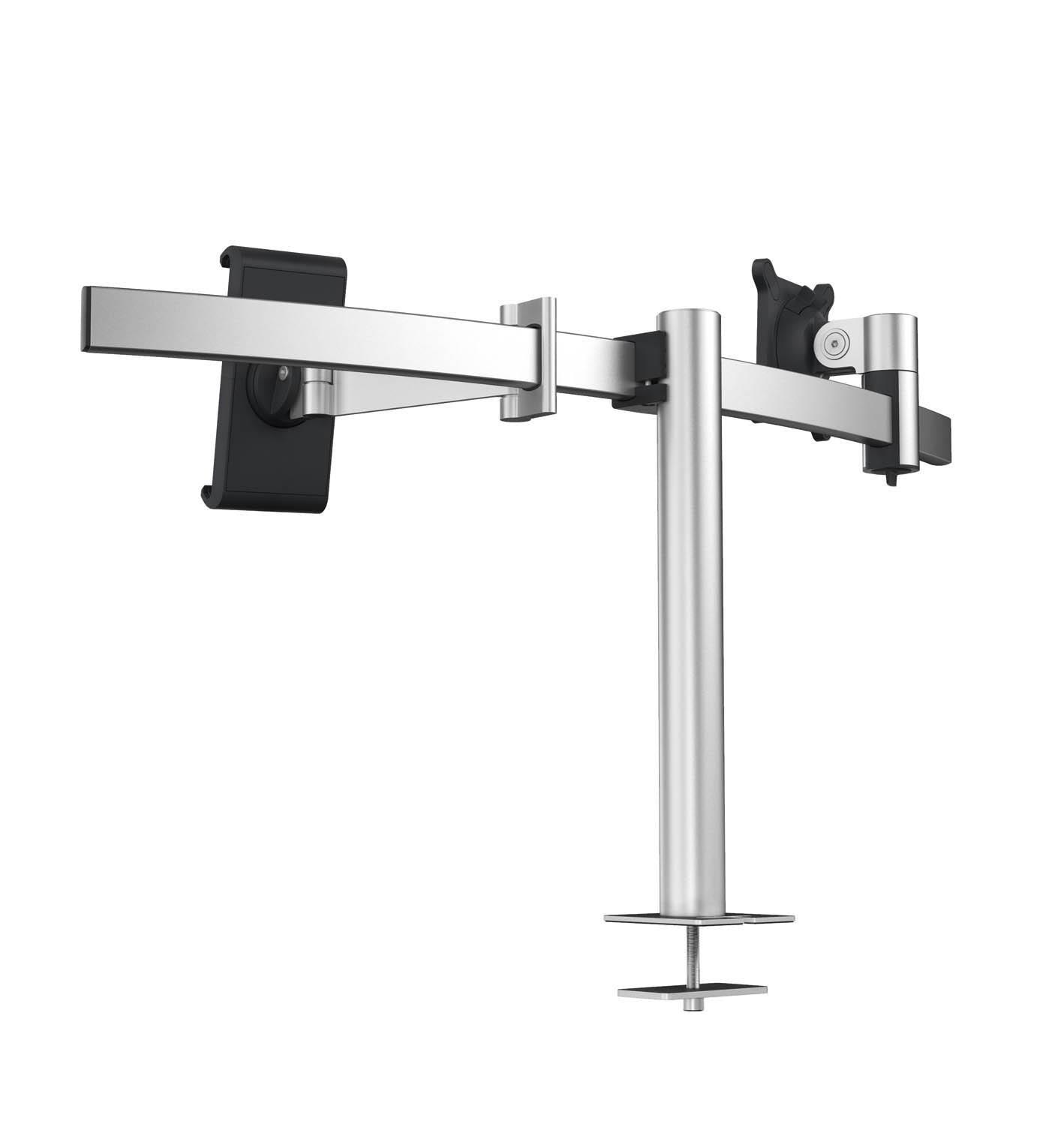 Durable Monitor Mount PRO with Arm for 1 Screen and 1 Tablet | Through Desk