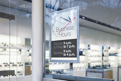 Durable DURAFRAME Sun Static-Cling Magentic Sign Holder | Letter 8.5" x 11" | Silver | 2 Pack