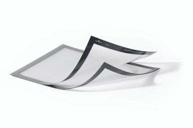 Durable DURAFRAME Magnetic Plus Sign Holder | Letter 8.5" x 11" | Silver | 2 Pack