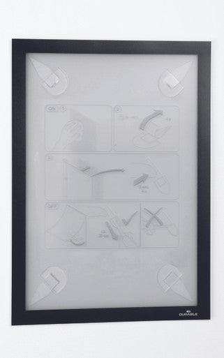 Durable DURAFRAME Wallpaper Sign Holder | Letter 8.5" x 11" | Black