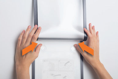 Durable DURAFRAME Wallpaper Sign Holder | Letter 8.5" x 11" | Silver