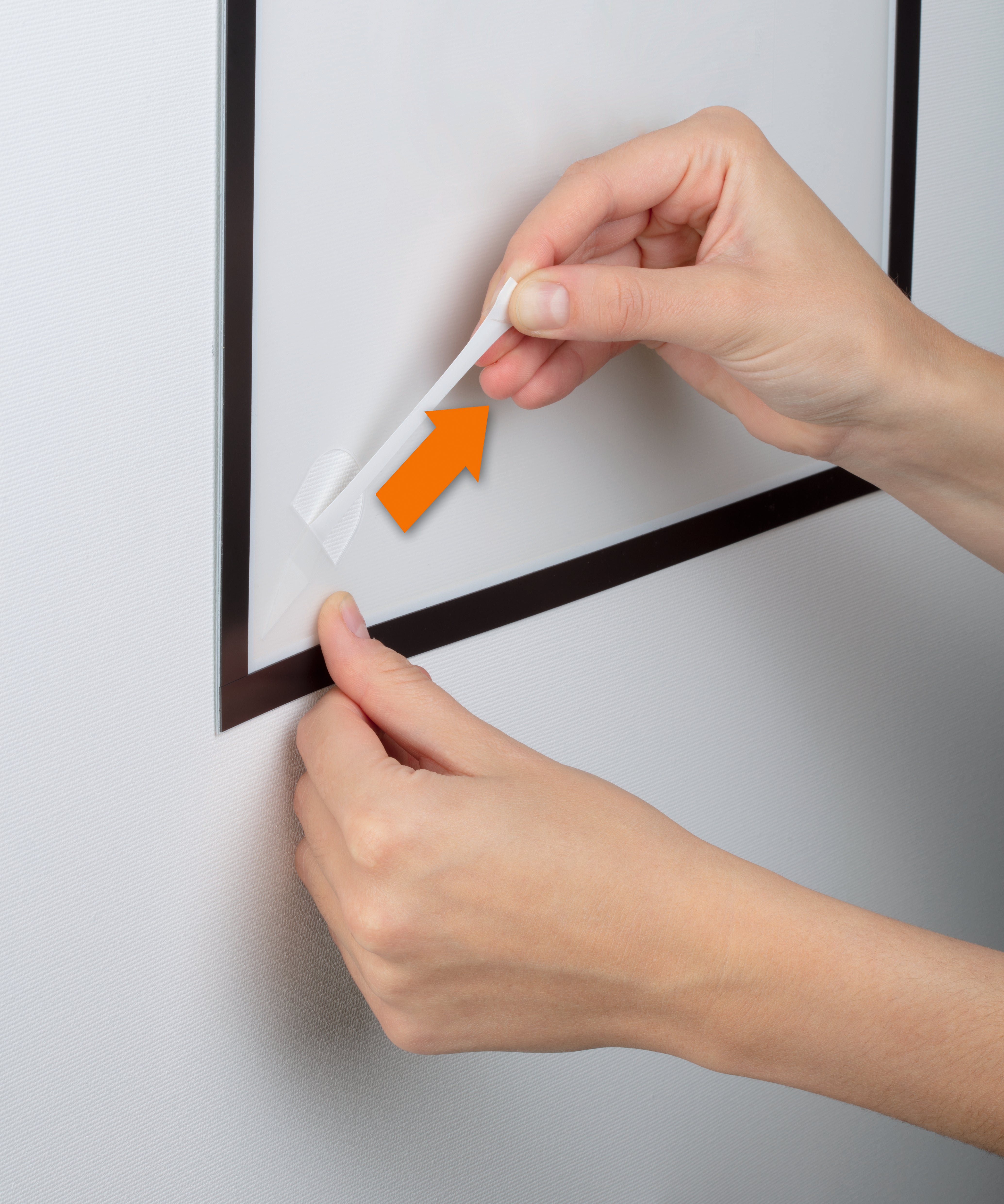 Durable DURAFRAME Wallpaper Sign Holder | Letter 8.5" x 11" | Silver