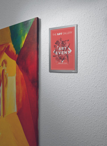 Durable DURAFRAME Wallpaper Sign Holder | Letter 8.5" x 11" | Silver