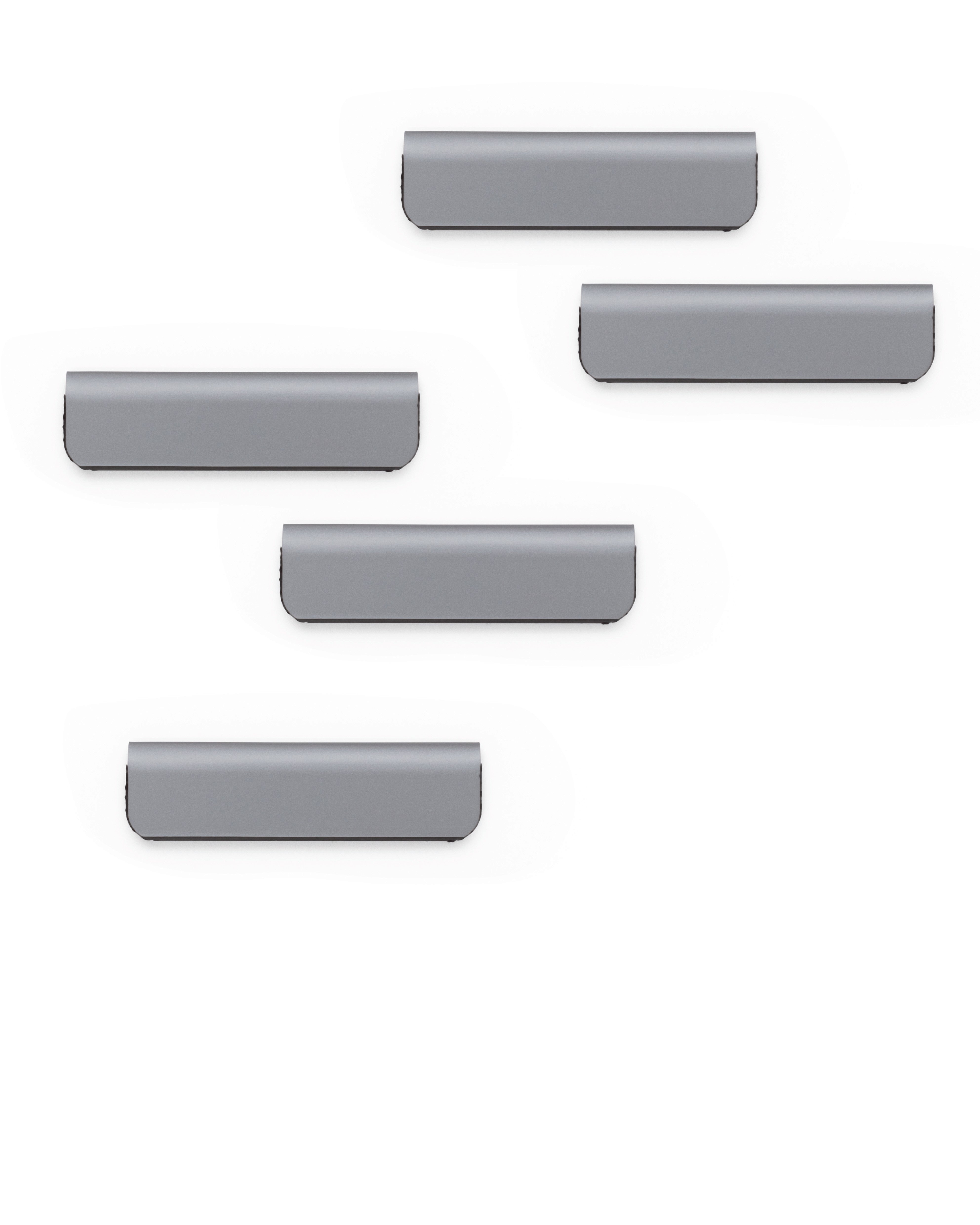 Durable DURAFIX Magnetic Clip with Self-Adhesive Backing | 2.4" | Silver | 5 Pack