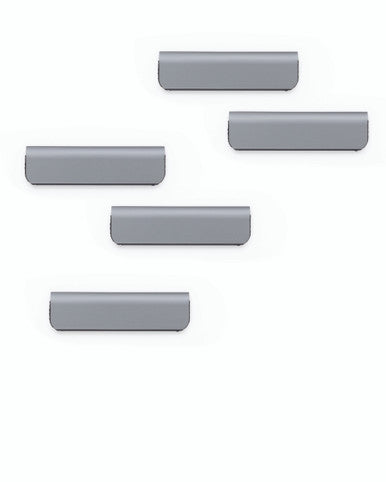 Durable DURAFIX Magnetic Clip with Self-Adhesive Backing | 2.4" | Silver | 5 Pack