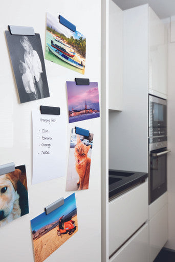 Durable DURAFIX Magnetic Clip with Self-Adhesive Backing | 2.4" | Silver | 5 Pack