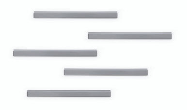 Durable DURAFIX Rail with Self-Adhesive Backing| 8.3" | Silver | 5 Pack