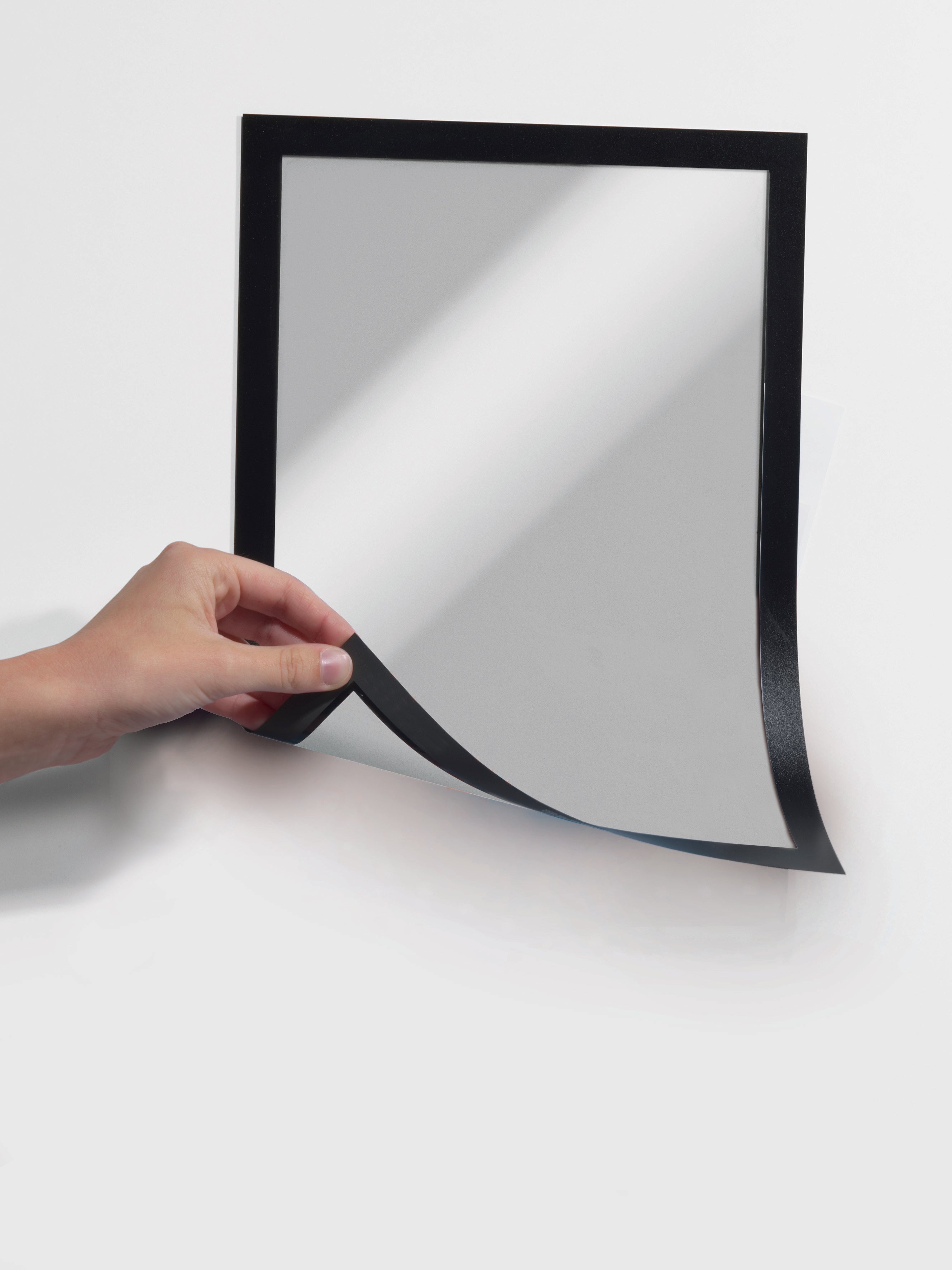Durable DURAFRAME Magnetic Sign Holder | Half-Letter 5.5" x 8.5" | Black | 2 Pack