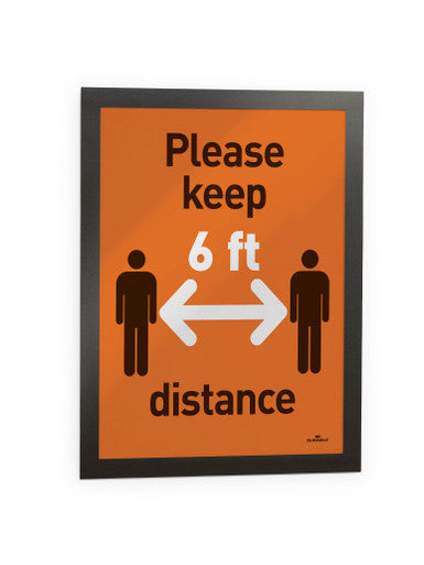 Durable DURAFRAME Self-Adhesive Sign Holder| Tabloid 11" x 17" | Black | 2 Pack