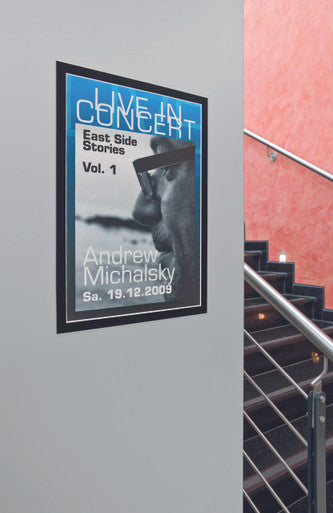 Durable DURAFRAME Self-Adhesive Sign Holder| Tabloid 11" x 17" | Black | 2 Pack