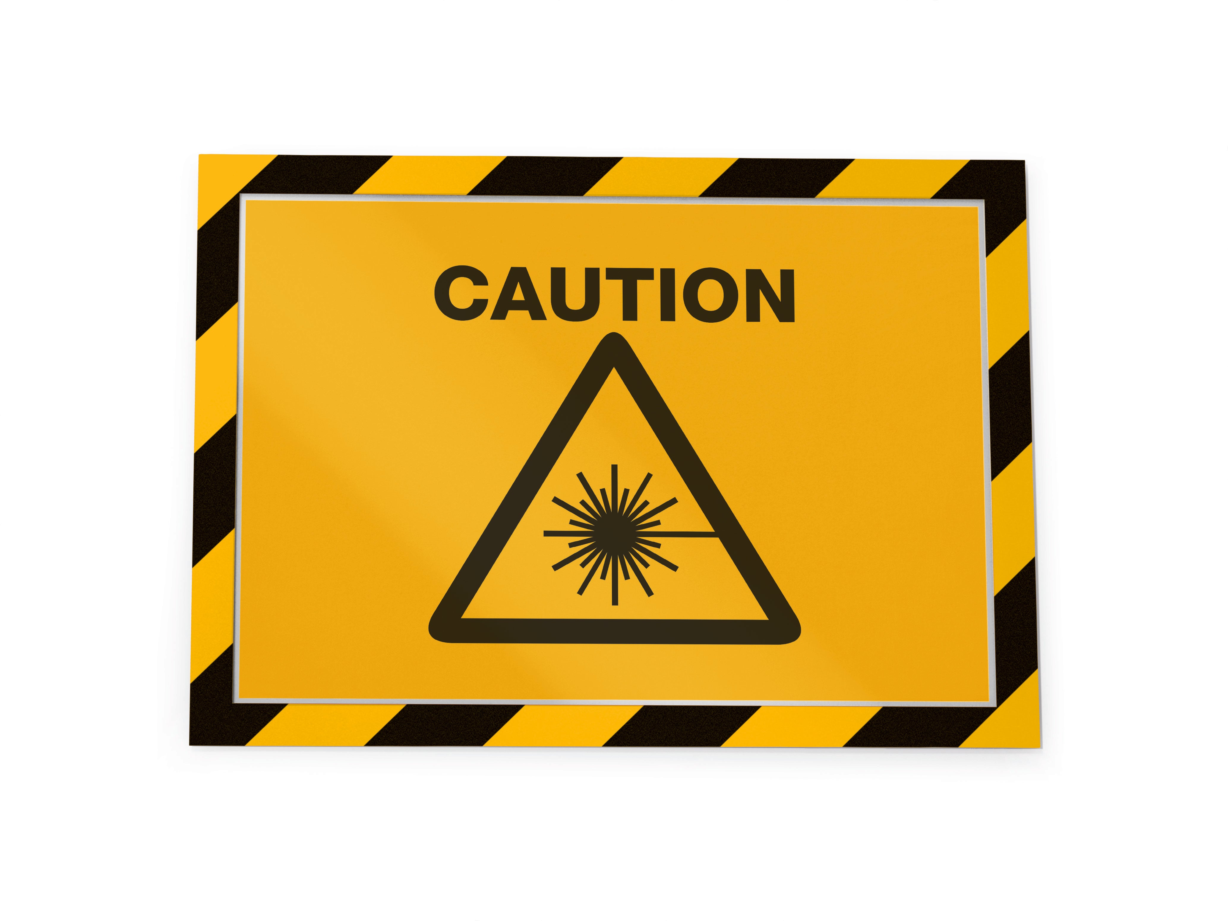 Durable DURAFRAME Security Self-Adhesive Sign Holder | Letter Size  8.5" x 11" | Yellow & Black | 2 Pack