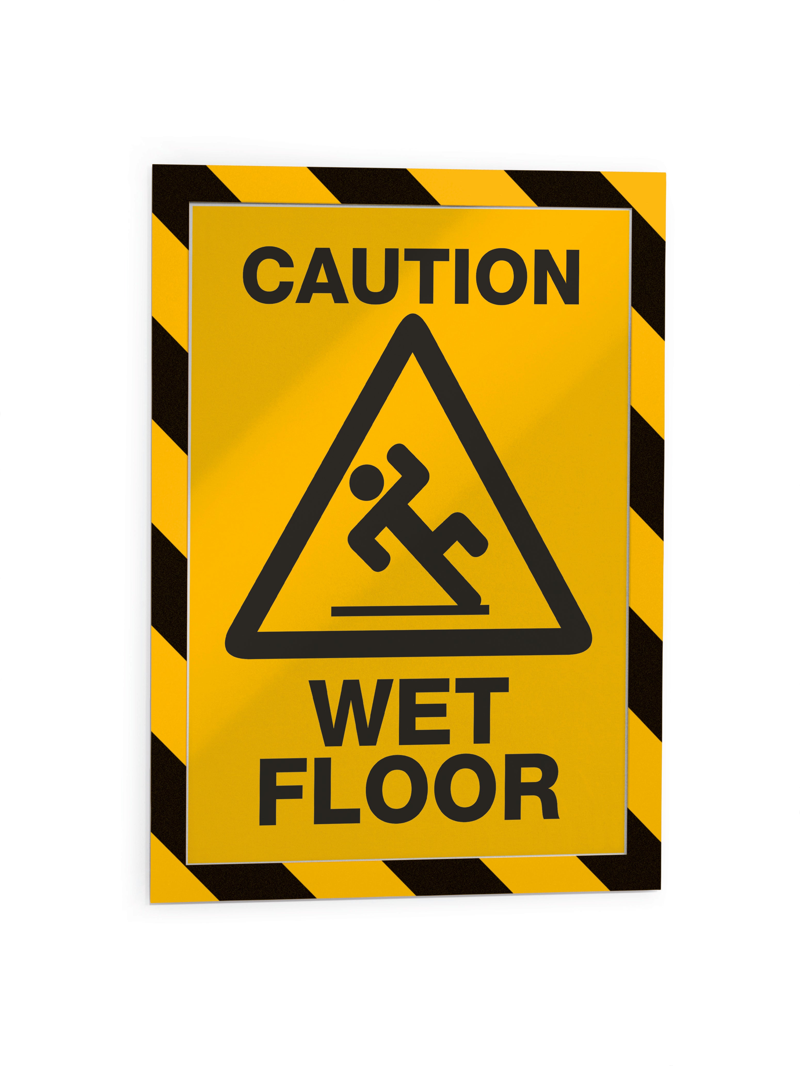 Durable DURAFRAME Security Self-Adhesive Sign Holder | Letter Size  8.5" x 11" | Yellow & Black | 2 Pack