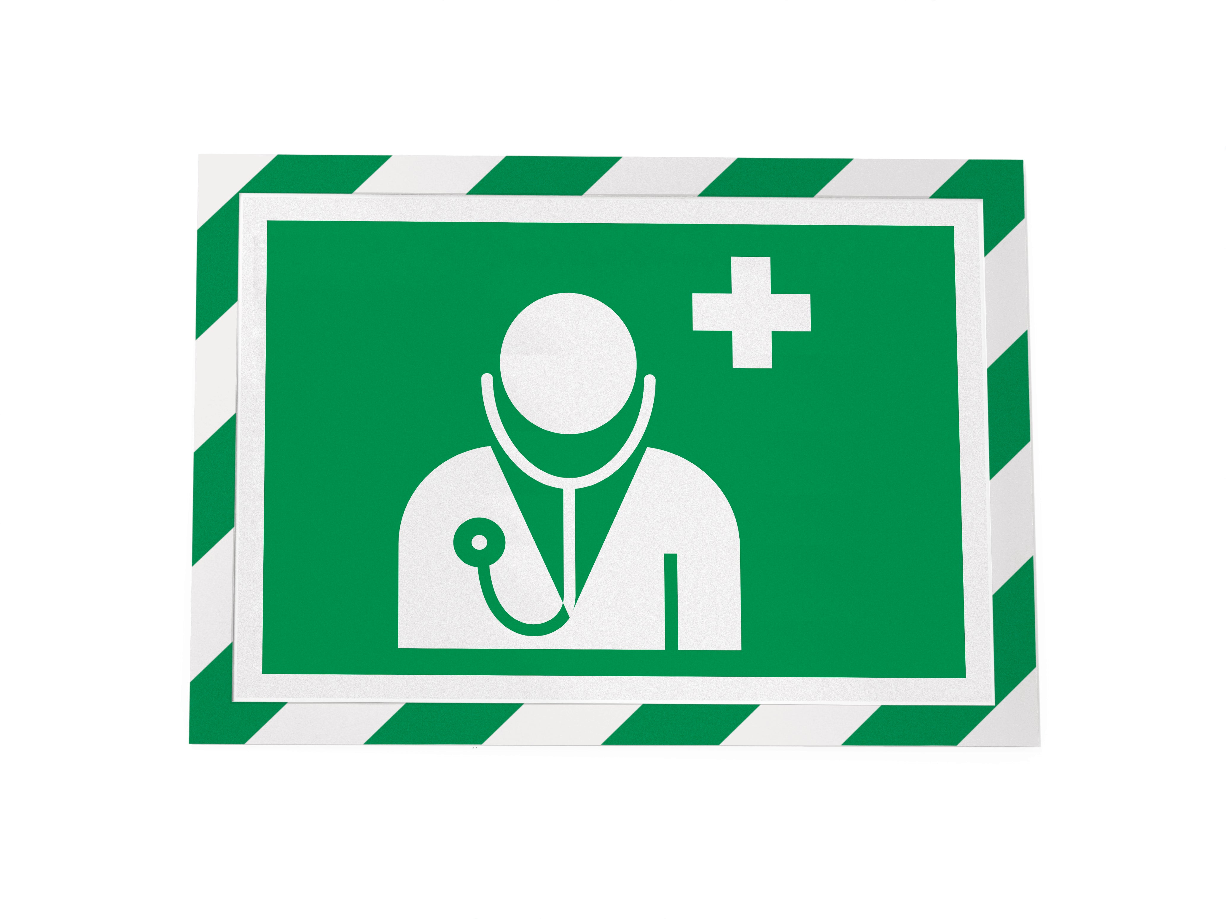 Durable DURAFRAME Security Self-Adhesive Sign Holder | Letter Size 8.5" x 11" | Green & White | 2 Pack