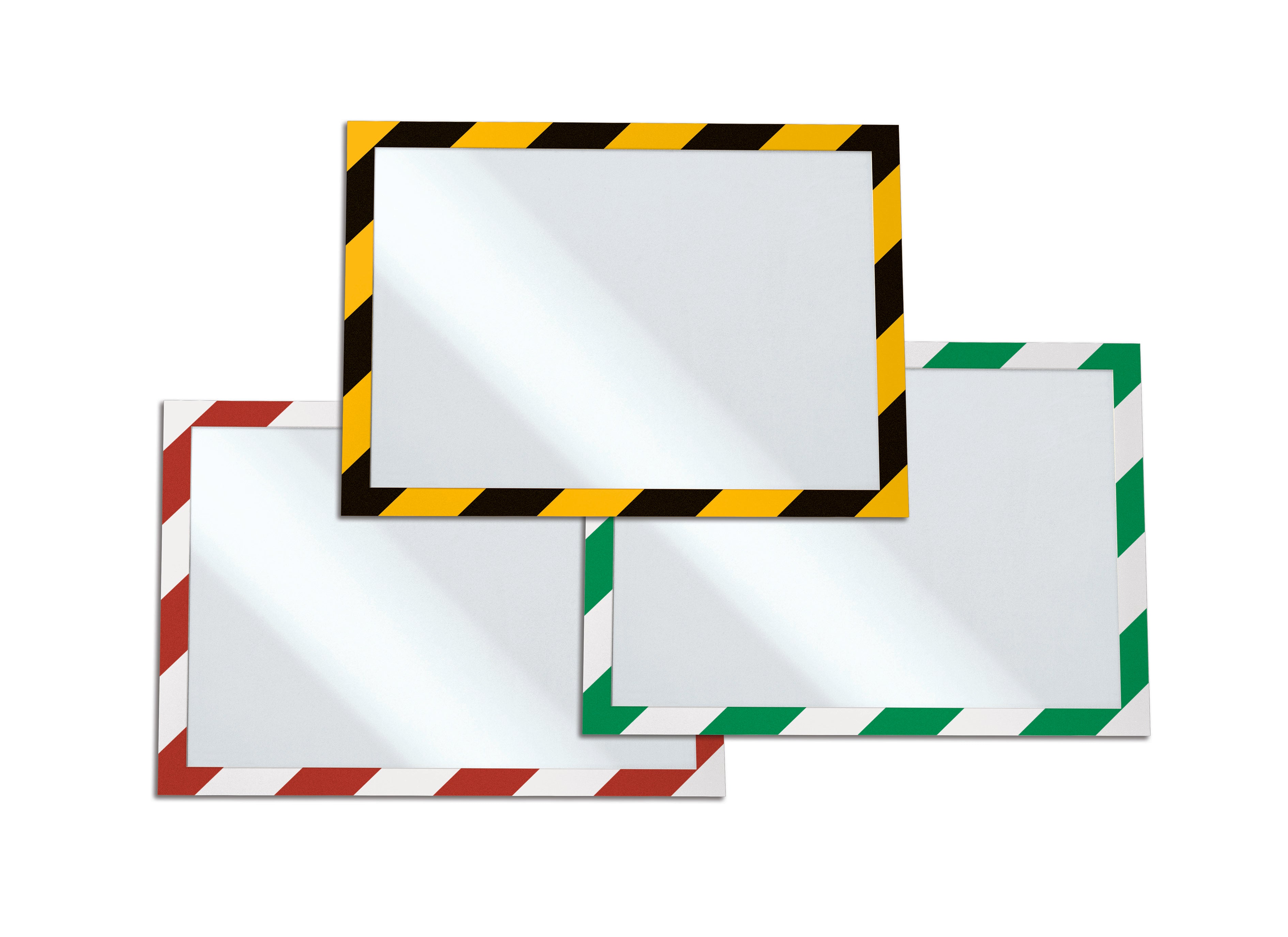 Durable DURAFRAME Security Self-Adhesive Sign Holder | Letter Size 8.5" x 11" | Green & White | 2 Pack