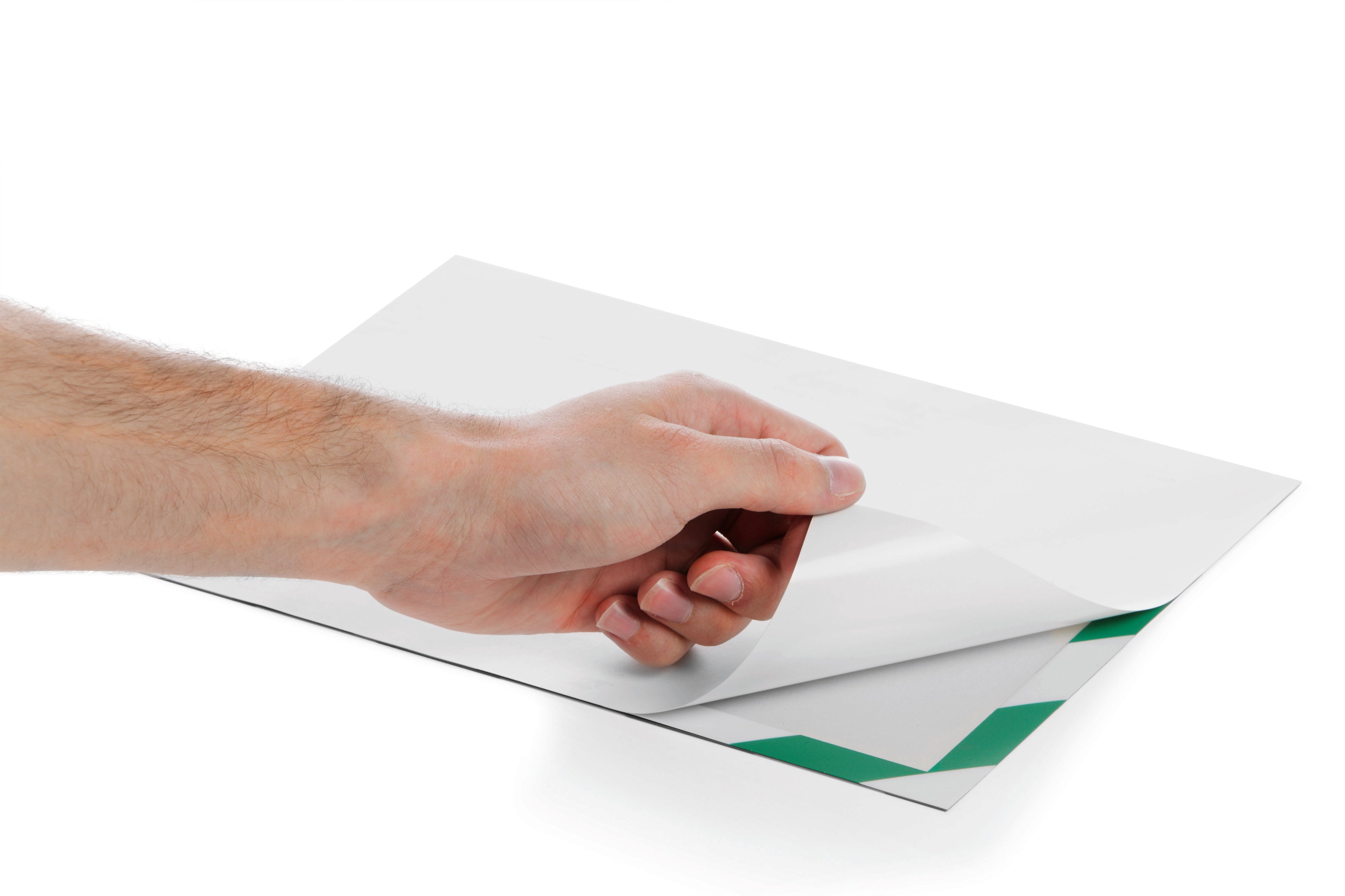 Durable DURAFRAME Security Self-Adhesive Sign Holder | Letter Size 8.5" x 11" | Green & White | 2 Pack
