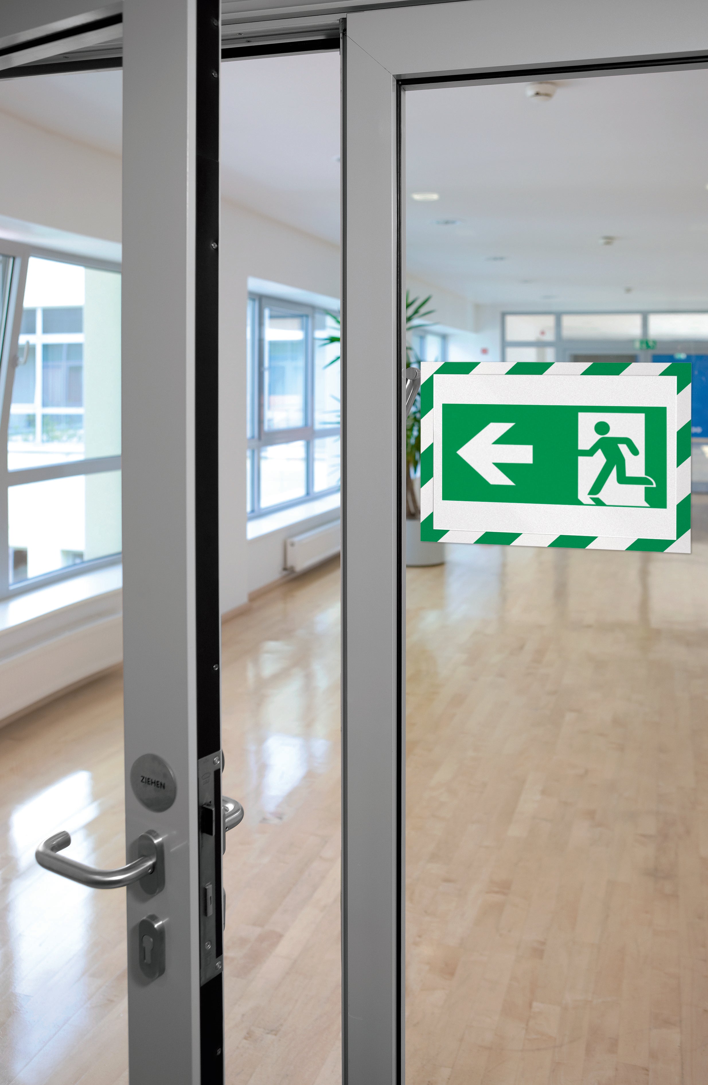 Durable DURAFRAME Security Self-Adhesive Sign Holder | Letter Size 8.5" x 11" | Green & White | 2 Pack