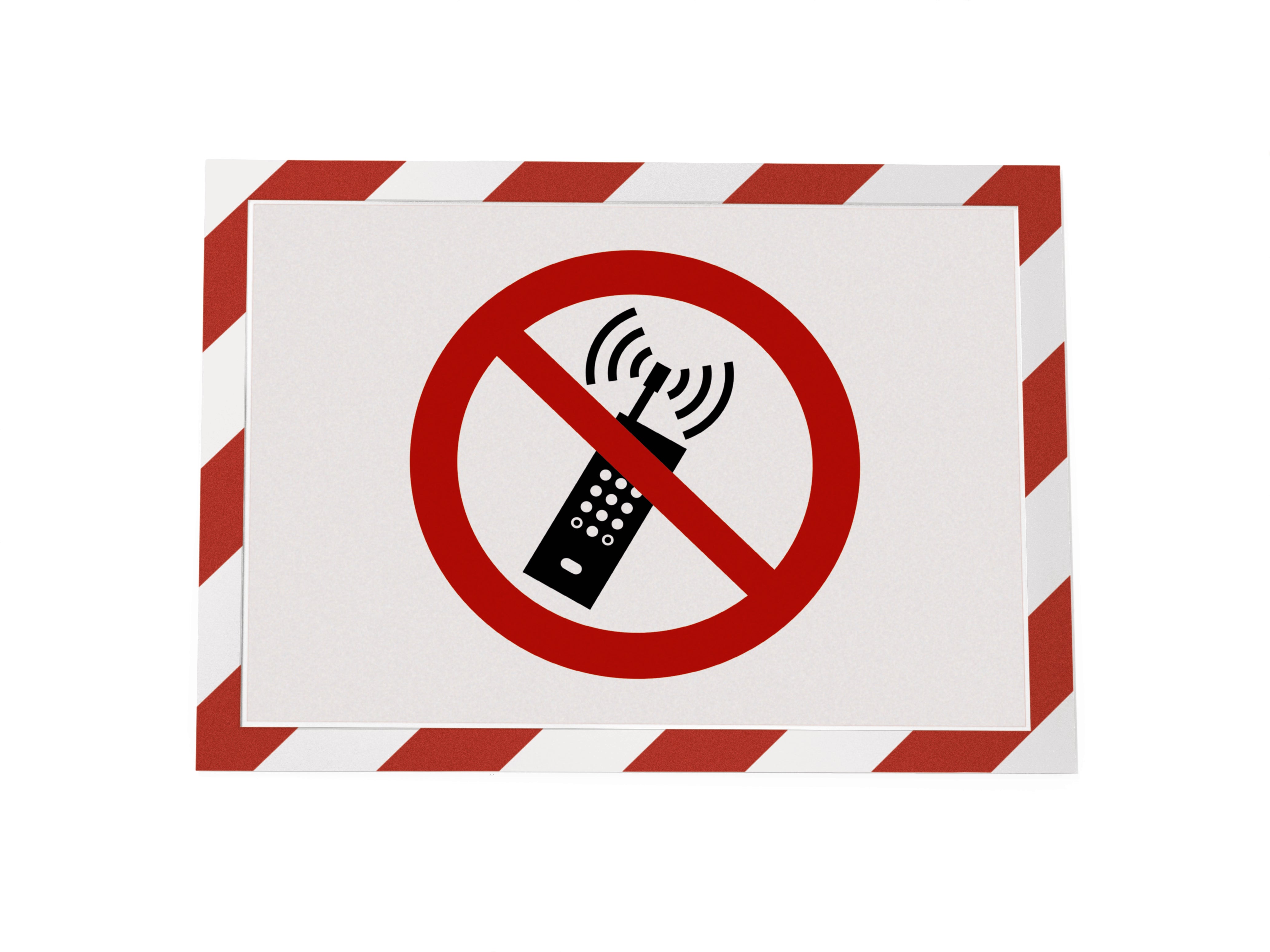 Durable DURAFRAME Security Self-Adhesive Sign Holder | Letter Size 8.5" x 11" | Red & White | 2 Pack