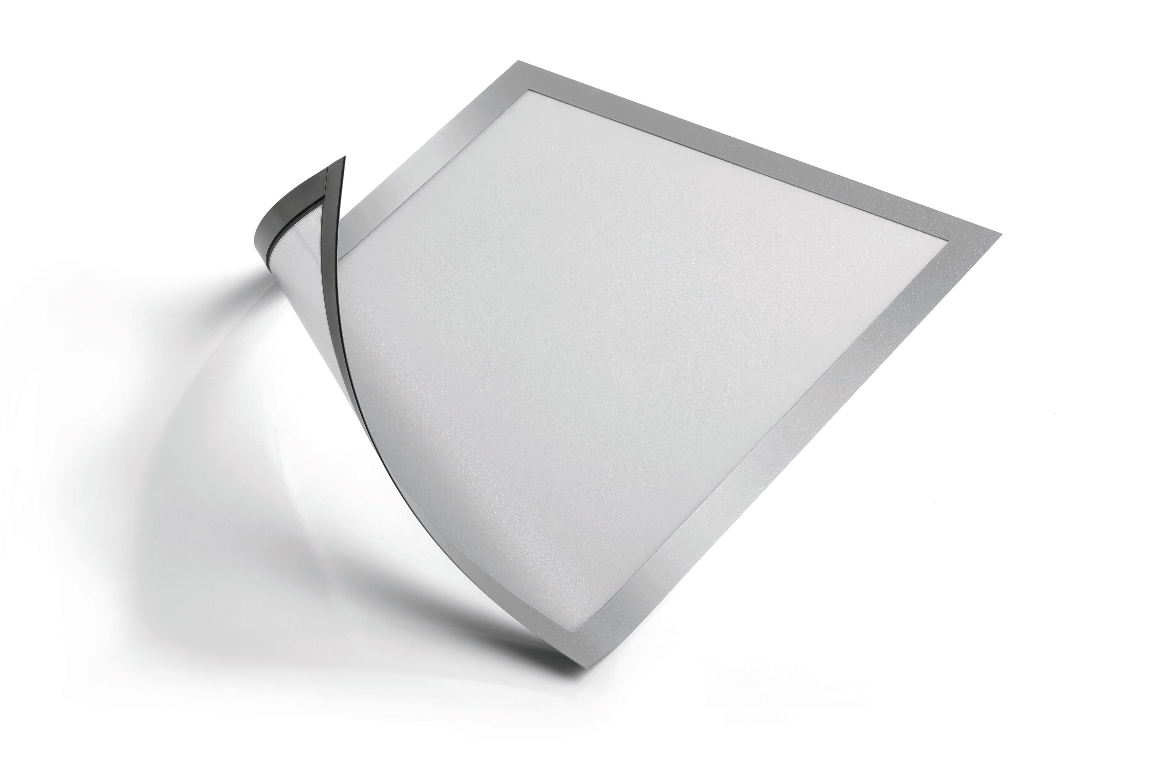 Durable DURAFRAME Magnetic Sign Holder | Letter Size 8.5" x 11" | Silver | 2 Pack