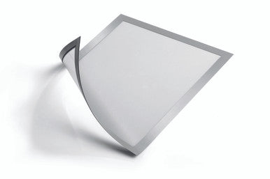 Durable DURAFRAME Magnetic Sign Holder | Letter Size 8.5" x 11" | Silver | 2 Pack