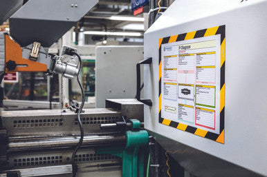 Durable DURAFRAME Security Magnetic Sign Holder | Letter Size  8.5" x 11" | Yellow & Black | 2 Pack