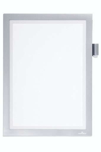 Durable DURAFRAME Self-Adhesive Magnetic Note | Letter Size 8.5" x 11" | Silver